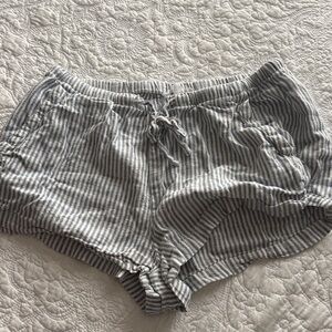 Garage Blue and White Striped Shorts